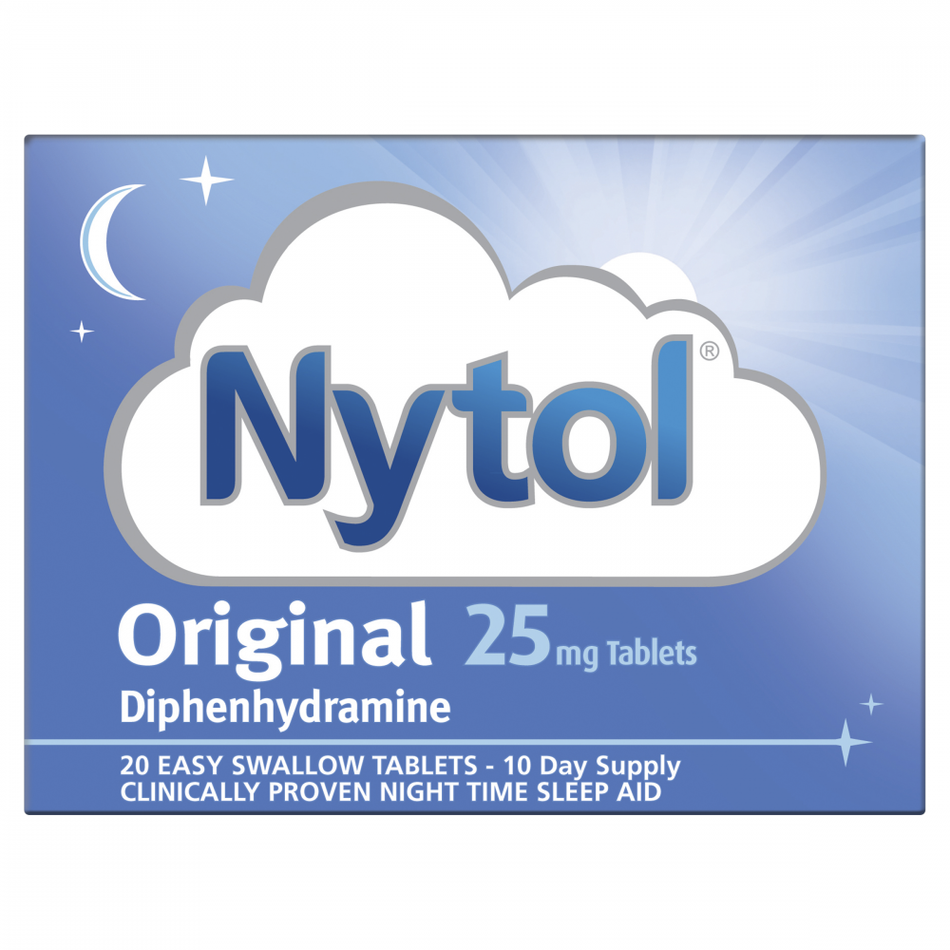 Nytol Original 25mg - 20 Tablets product image - Fusion Pharmacy UK