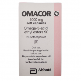 Omacor Capsules 1000mg - 28 Capsules product image - Fusion Pharmacy UK