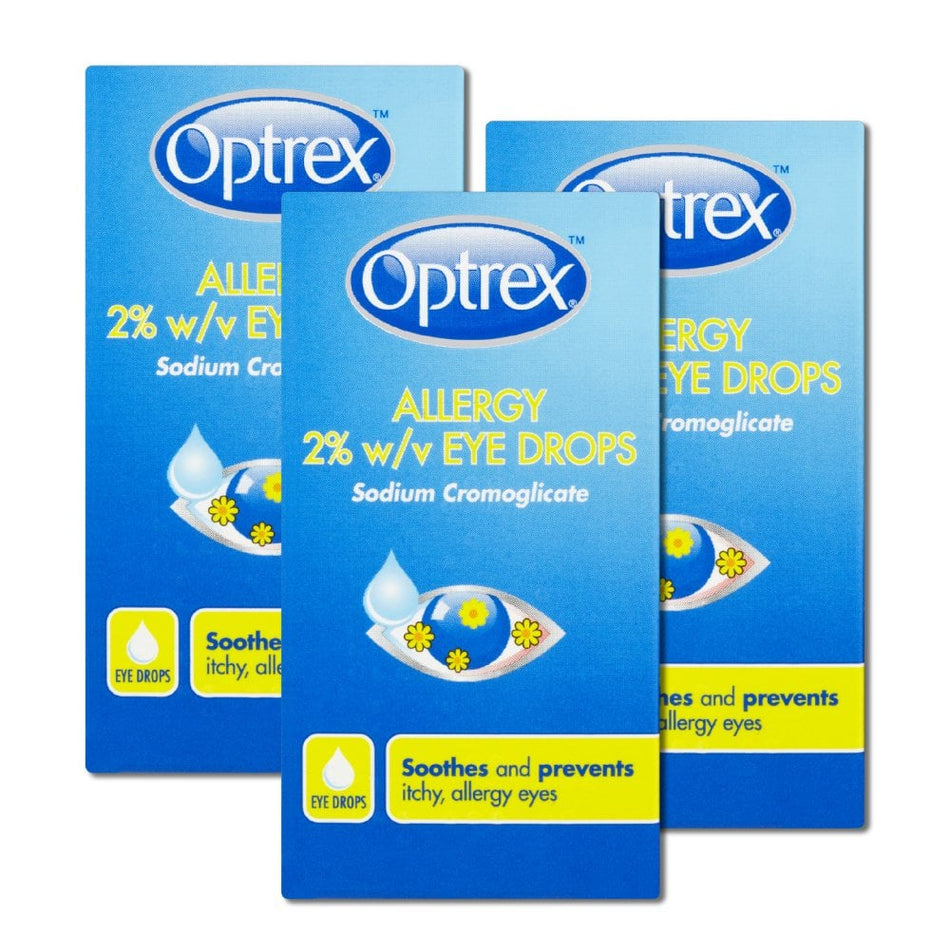 Optrex Allergy Eye Drops 2% w/v - 10ml  - 3 Packs product image - Fusion Pharmacy UK