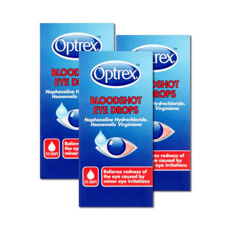 Optrex Bloodshot Eye Drops - 10ml - 3 Packs product image - Fusion Pharmacy UK