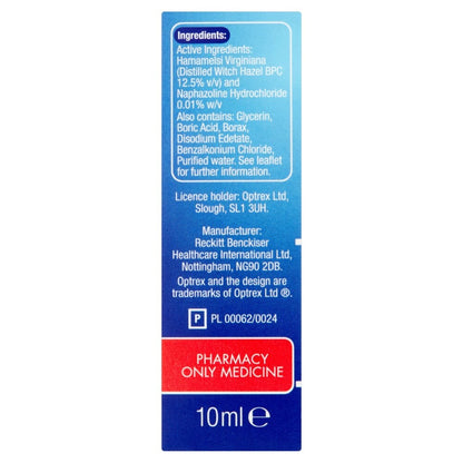 Optrex Bloodshot Eye Drops - 10ml