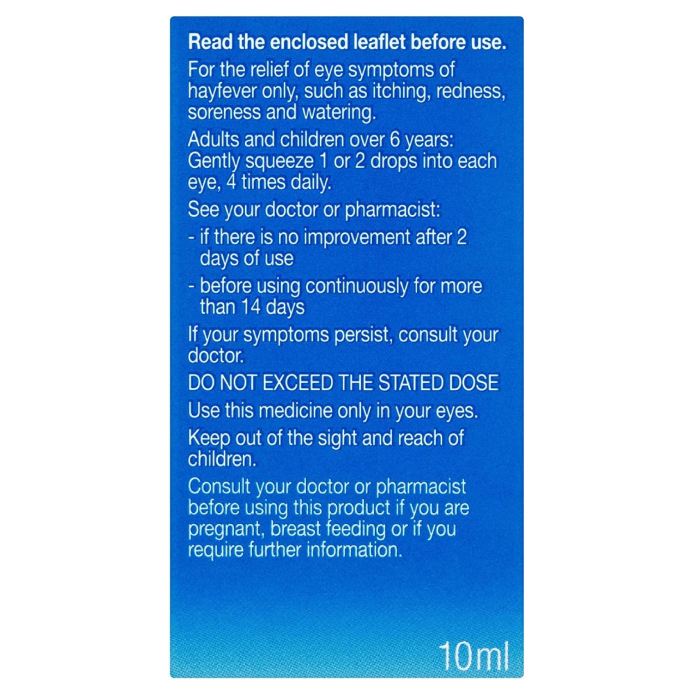 Optrex Hayfever Eye Drops - 10ml