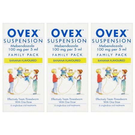 Ovex Suspension Family Pack - Banana - 30ml - 3 Packs product image - Fusion Pharmacy UK