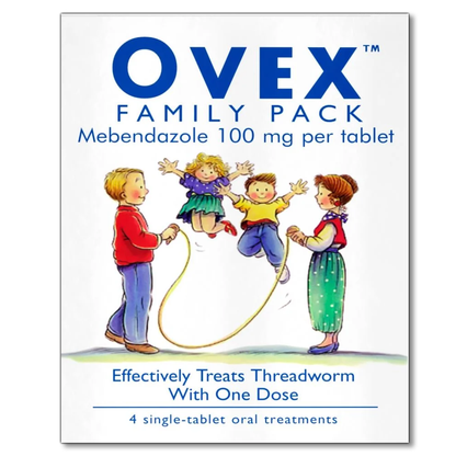Ovex Family Pack - 4 Threadworm Treatment Tablets