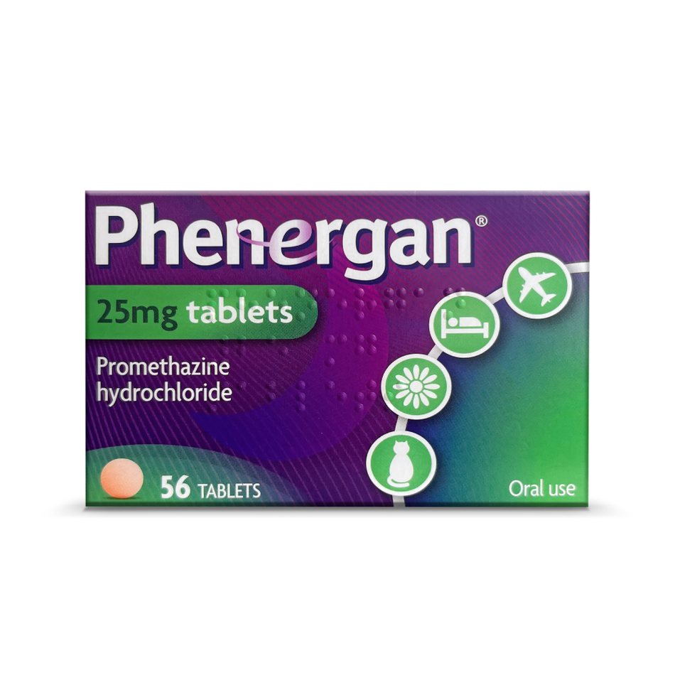 Phenergan 25mg (Promethazine Hydrochloride) - 56 Tablets product image - Fusion Pharmacy UK