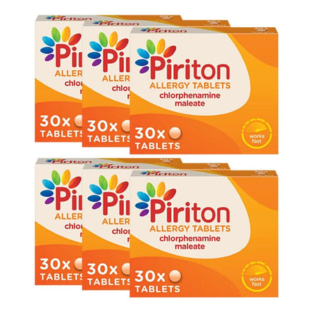 Piriton Allergy - 30 Tablets - 6 Packs product image - Fusion Pharmacy UK