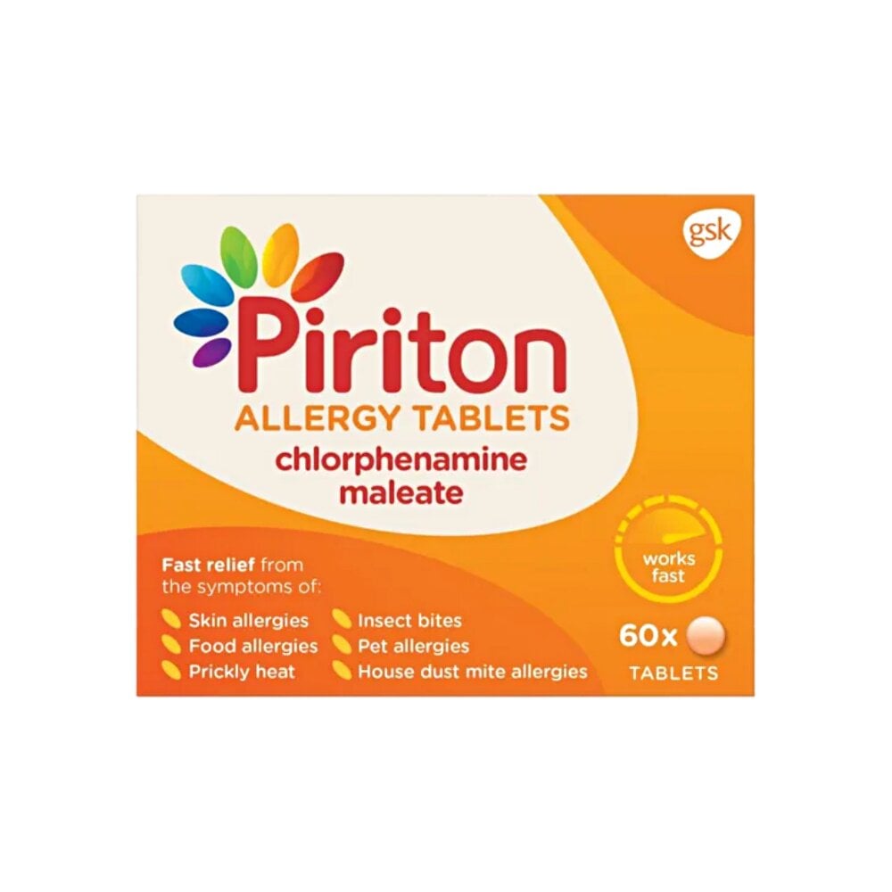 Piriton Allergy - 60 Tablets product image - Fusion Pharmacy UK