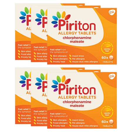 Piriton Allergy - 60 Tablets - 6 Packs product image - Fusion Pharmacy UK