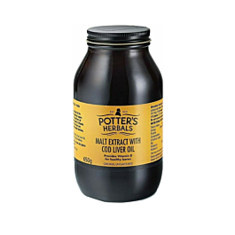 Potters Herbals Malt Extract And Cod Liver Oil Vitamin D Bone Health - 650g product image - Fusion Pharmacy UK