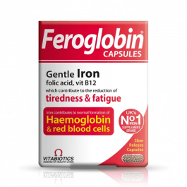 Vitabiotics Feroglobin Gentle Iron - 30 Capsules product image - Fusion Pharmacy UK