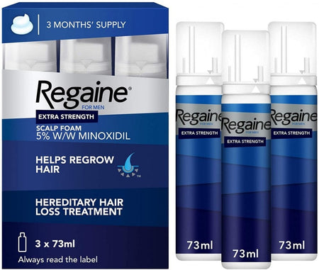 Regaine For Men Extra Strength Scalp Foam - Three Months Supply - 73ml product image - Fusion Pharmacy UK