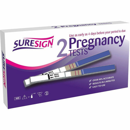 Suresign Pregnancy Tests - 2 Tests product image - Fusion Pharmacy UK