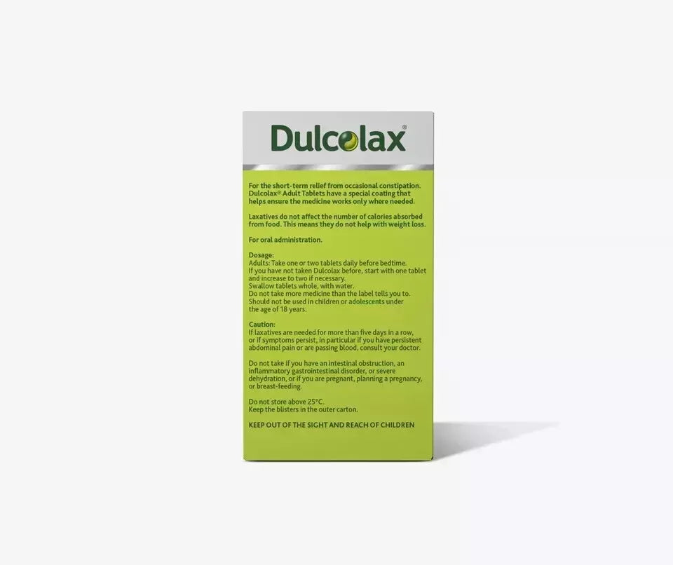 Dulcolax Laxative 5mg - 100 Tablets