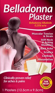 Belladonna Plaster - Small - 12.5cm x 9.5cm - 2 Packs product image - Fusion Pharmacy UK
