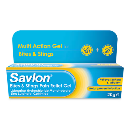 Savlon Bites & Stings Pain Relief Gel - 20g product image - Fusion Pharmacy UK