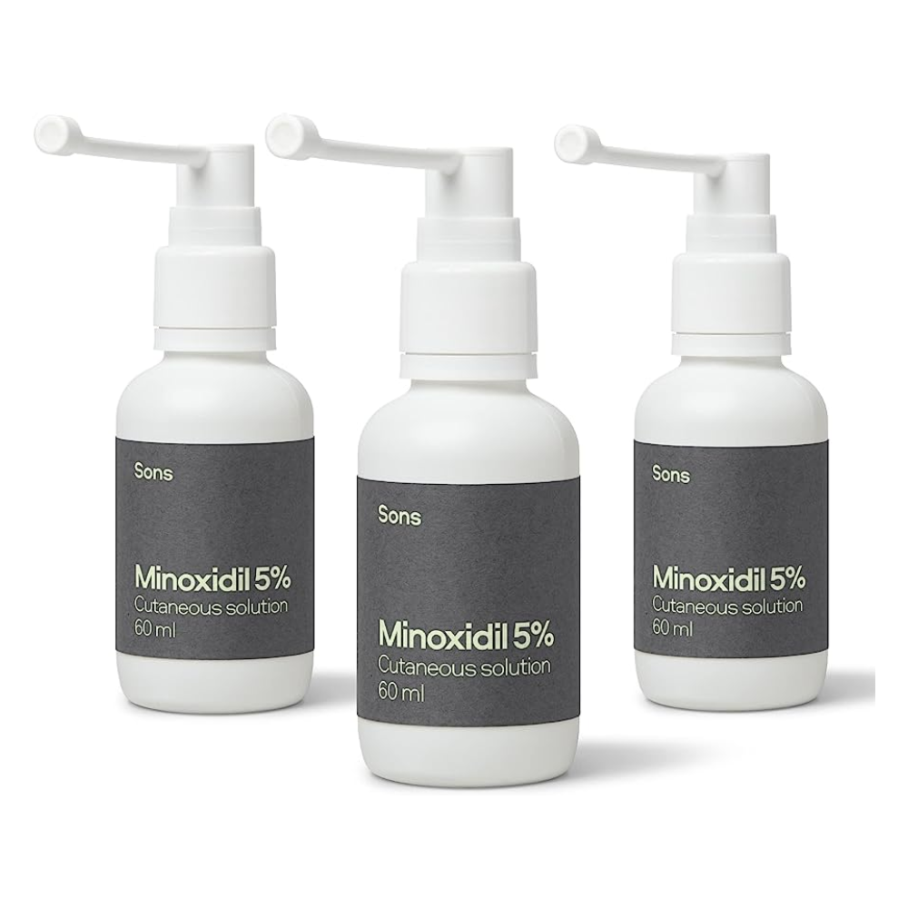 Sons Minoxidil 5% Cutaneous Solution - Three Months Supply - 60ml product image - Fusion Pharmacy UK