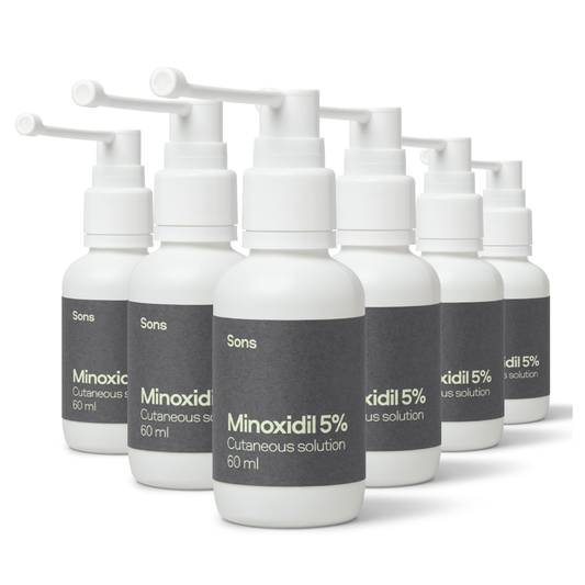 Sons Minoxidil 5% Cutaneous Solution - Six Months Supply - 60ml