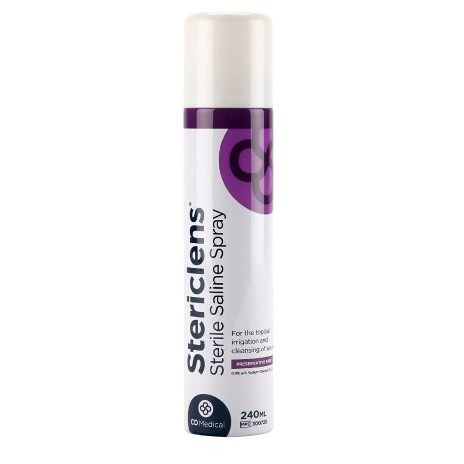 Stericlens Sterile Saline Solution Aerosol - 240ml product image - Fusion Pharmacy UK