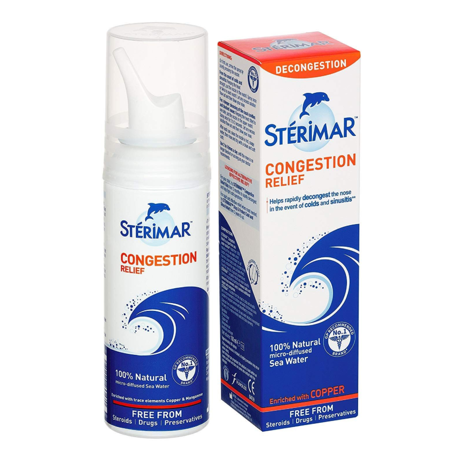 Sterimar Congestion Relief Sea Water Nasal Spray - 100ml product image - Fusion Pharmacy UK