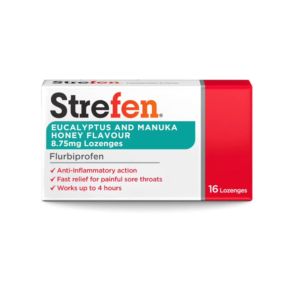Strefen Eucalyptus & Manuka Honey Flavour 8.75mg - 16 Lozenges product image - Fusion Pharmacy UK