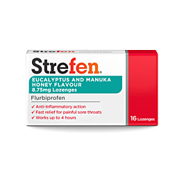 Strefen Eucalyptus & Manuka Honey Flavour 8.75mg - 16 Lozenges product image - Fusion Pharmacy UK