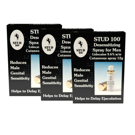 STUD 100 Desensitizing Spray for Men - 12g - 3 Packs product image - Fusion Pharmacy UK