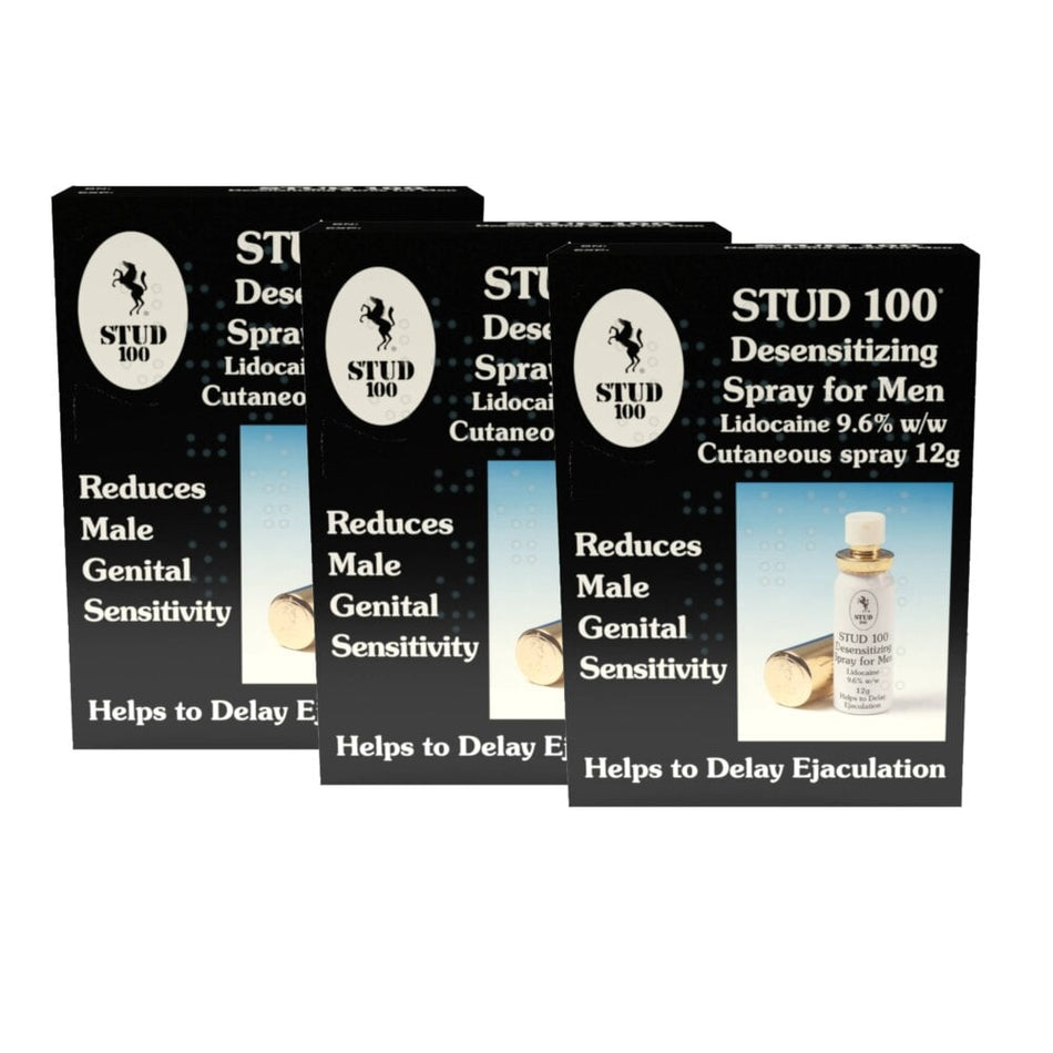 STUD 100 Desensitizing Spray for Men - 12g - 3 Packs product image - Fusion Pharmacy UK