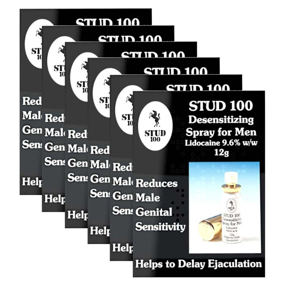 STUD 100 Desensitizing Spray for Men - 12g - 6 Packs product image - Fusion Pharmacy UK