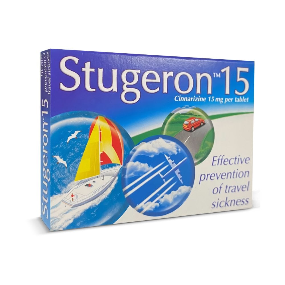 Stugeron 15mg (Cinnarizine) Travel Sickness - 15 Tablets