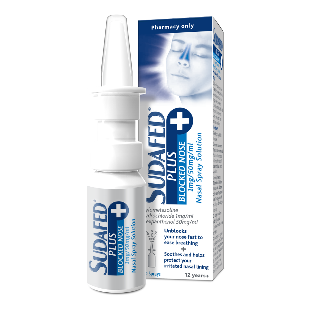 Sudafed Plus Blocked Nose Spray - 10ml product image - Fusion Pharmacy UK
