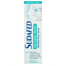 Sudafed Natural Relief Blocked Nose Spray - 15ml product image - Fusion Pharmacy UK