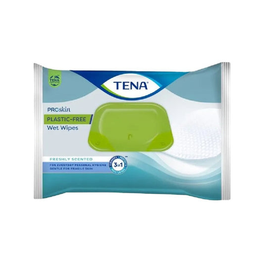 TENA Plastic-Free Wet Wipes - 48 Wipes