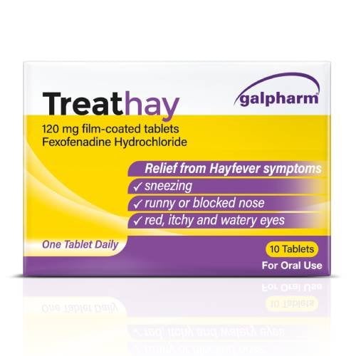 Treathay Fexofenadine 120mg - 10 Tablets product image - Fusion Pharmacy UK
