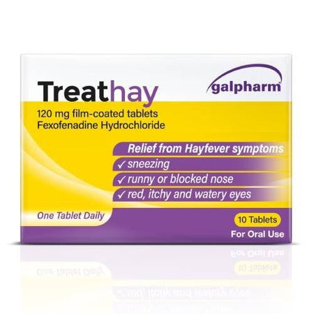 Treathay Fexofenadine 120mg - 10 Tablets product image - Fusion Pharmacy UK
