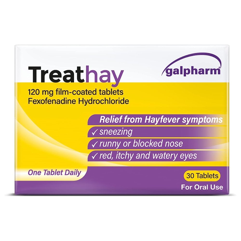 Treathay Fexofenadine 120mg - 30 Tablets product image - Fusion Pharmacy UK