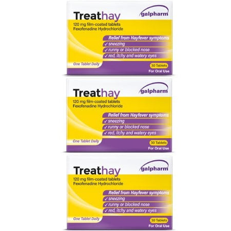 Treathay Fexofenadine 120mg - 30 Tablets - 3 Packs product image - Fusion Pharmacy UK