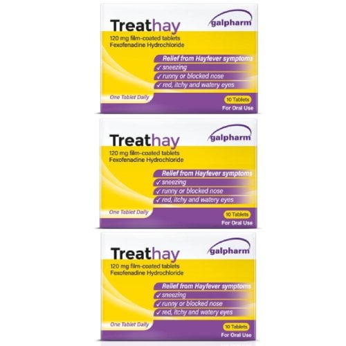 Treathay Fexofenadine 120mg - 10 Tablets - 3 Packs product image - Fusion Pharmacy UK