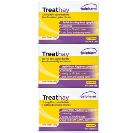 Treathay Fexofenadine 120mg - 10 Tablets - 3 Packs product image - Fusion Pharmacy UK