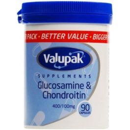 Valupak Supplements Glucosamine & Chondroitin 400/100mg - 90 Capsules product image - Fusion Pharmacy UK