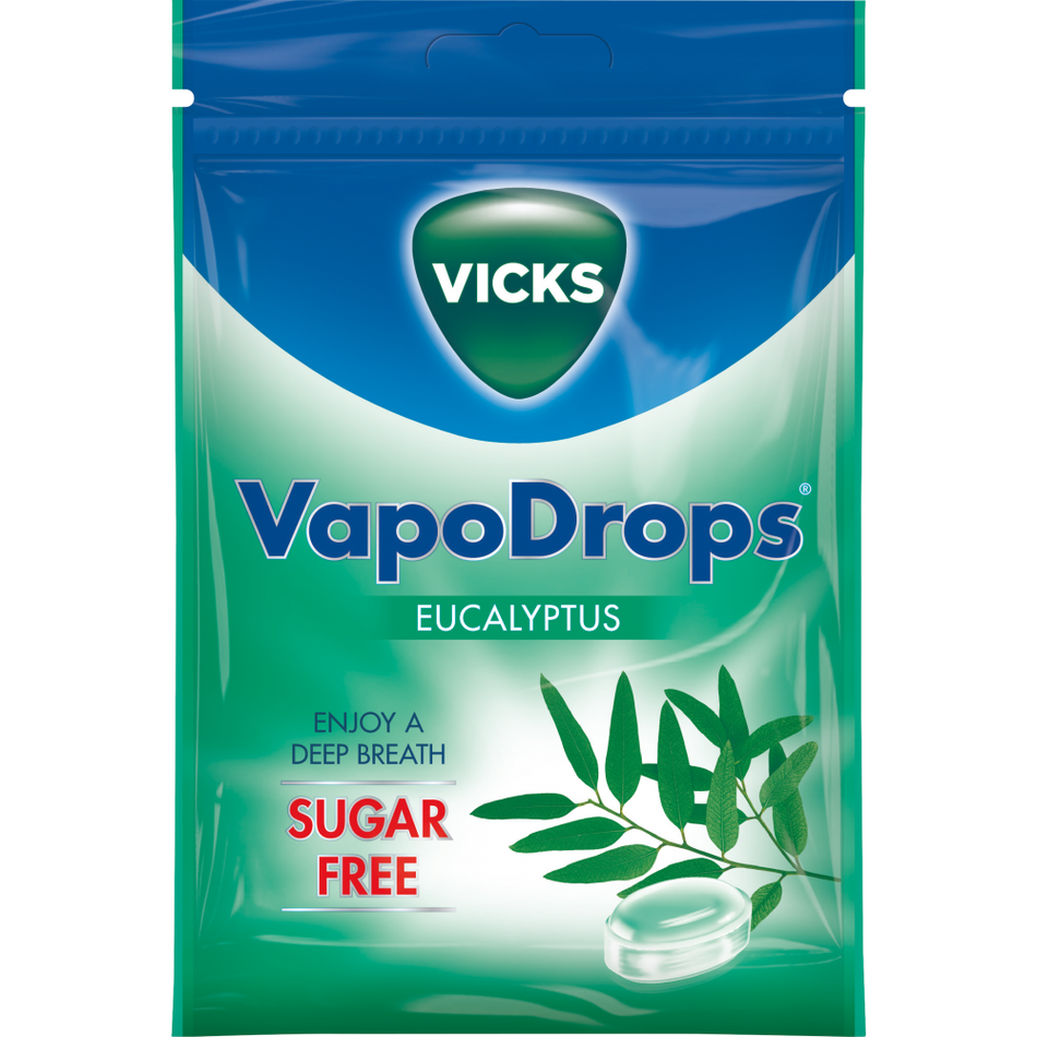 Vicks Vapodrops Sugar-Free Eucalyptus - 72g product image - Fusion Pharmacy UK