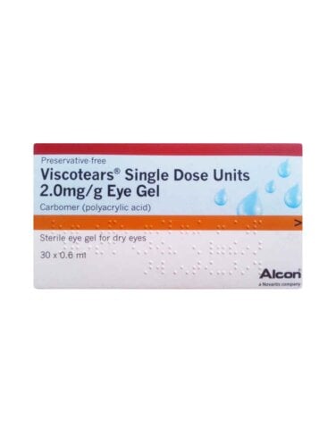 Viscotears Single Dose Units For Dry Eye Treatment 0.2% - 30 Unit Dose product image - Fusion Pharmacy UK