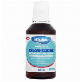 Wisdom Chlorhexidine Alcohol Free Mouthwash - Mint product image - Fusion Pharmacy UK