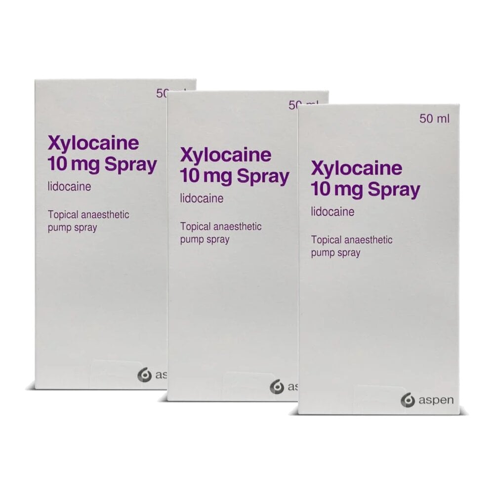 Xylocaine 10mg Anaesthetic Spray - 50ml - 3 Packs