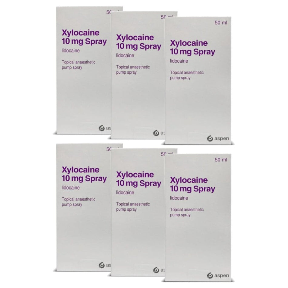 Xylocaine 10mg Anaesthetic Spray - 50ml - 6 Packs product image - Fusion Pharmacy UK